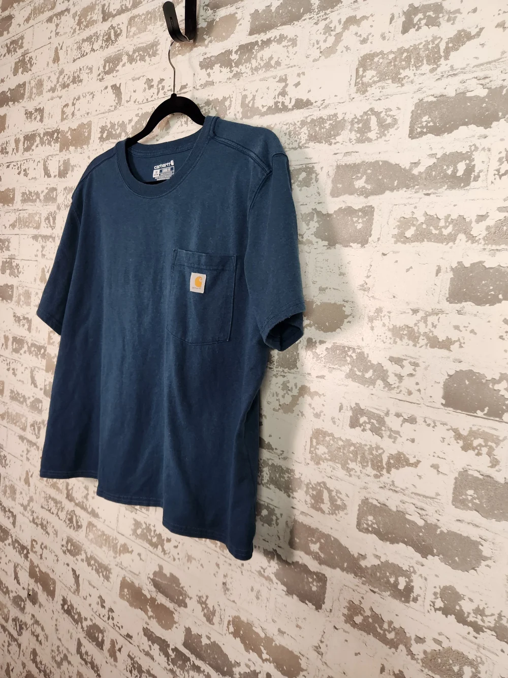 Carhartt Men’s Blue Pocket Logo Short-Sleeve T-Shirt